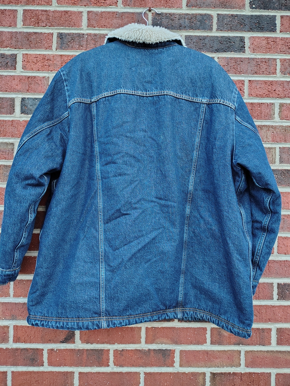 Wrangler Men's Blue Denim Sherpa Jacket XL - Picture 6 of 7
